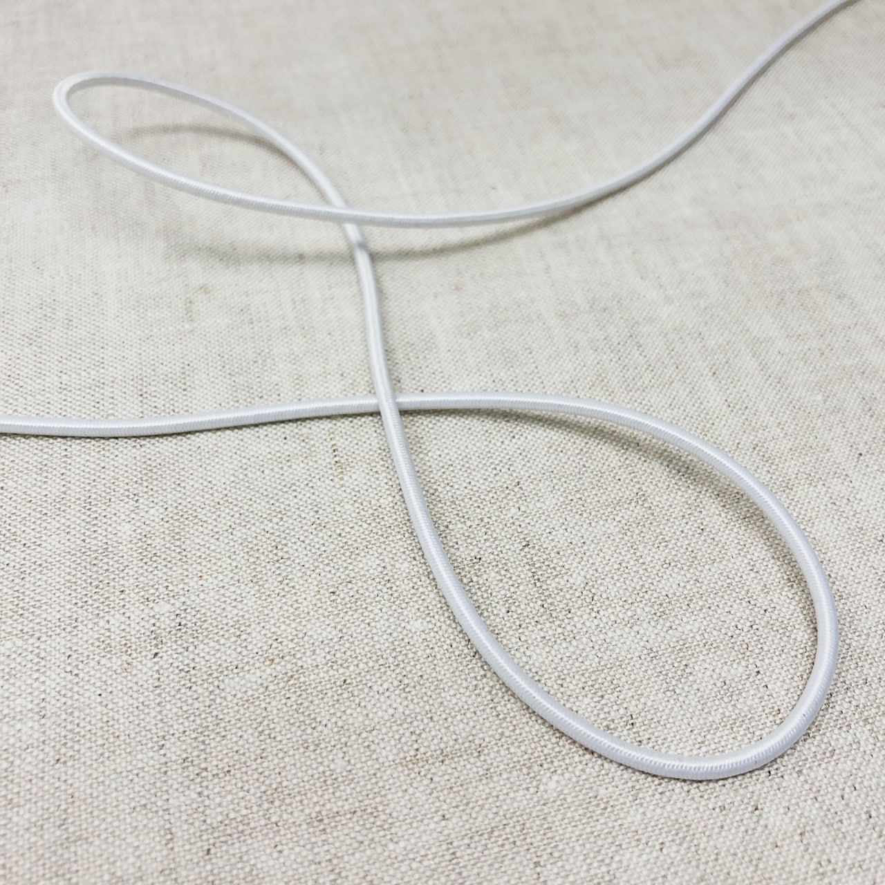 Elastic Cord White 3mm — Fabric Deluxe