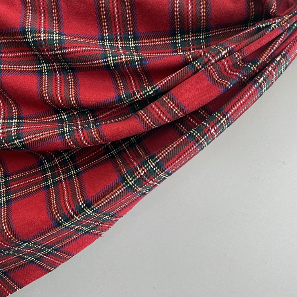 Classic Tartan Coating - Red — Fabric Deluxe